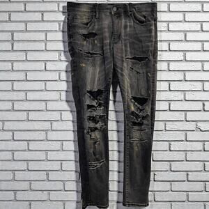 Legacy Edition Sean 36x32 Distressed Skinny Jeans Y2K Grunge Streetwear